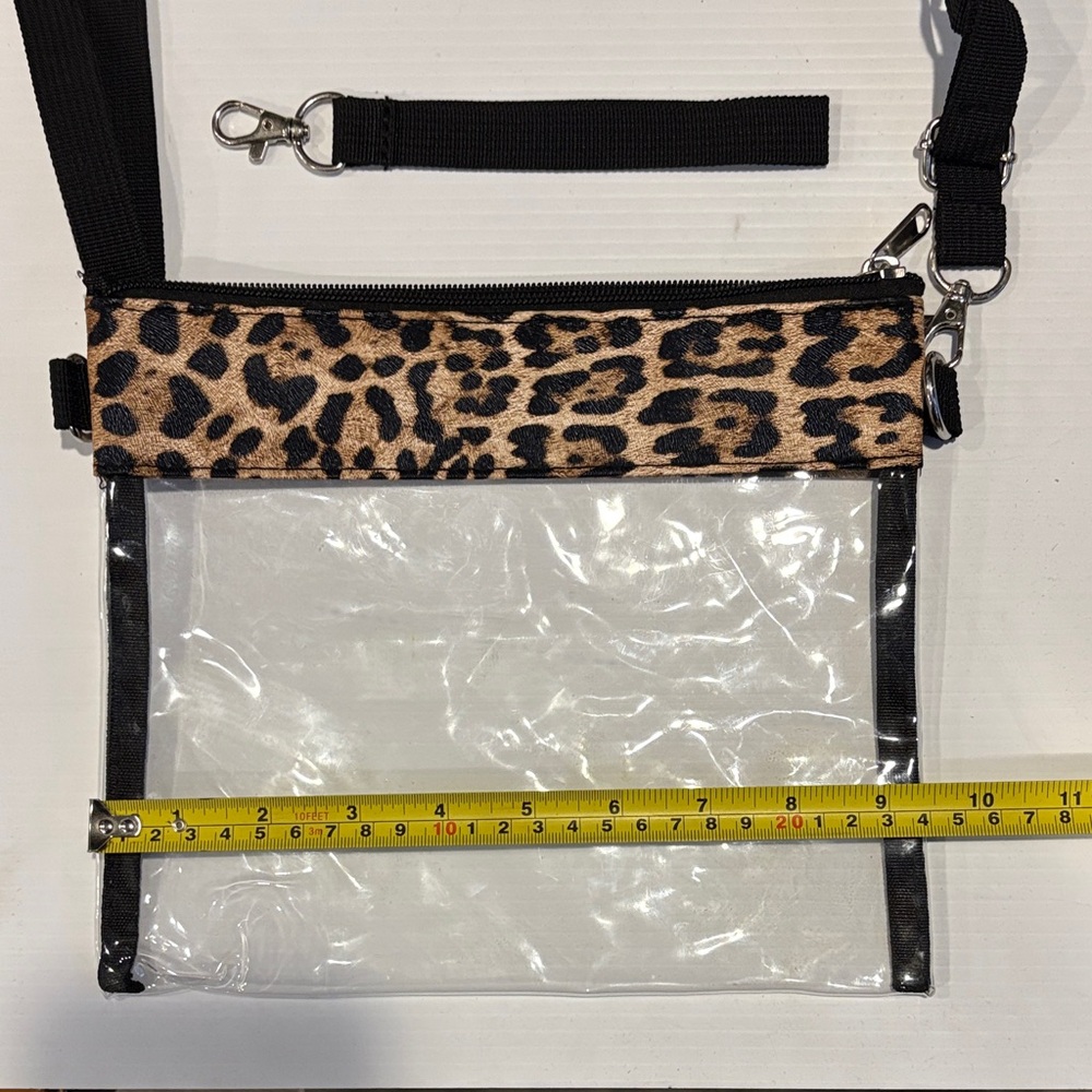 Leopard Print Clear Crossbody Bag